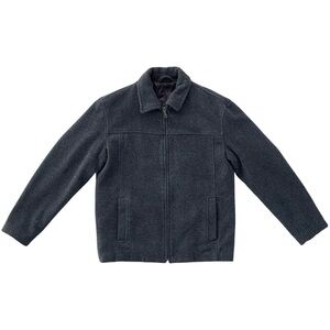 Covington Fall Winter Wool Blend Long Sleeves Jacket Dark Gray Grey Men's Size S